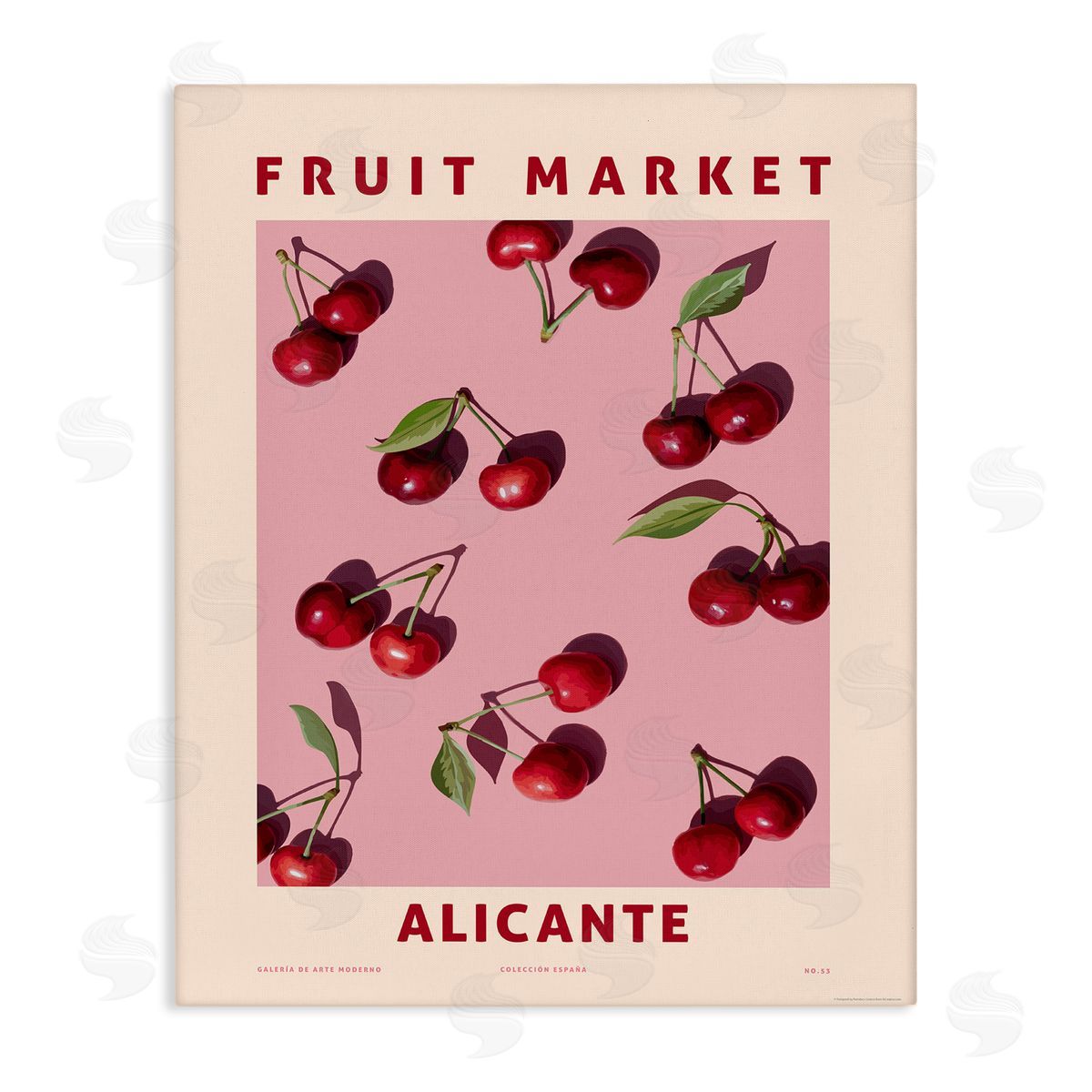 Fruit Market Cherries Canvas Wall Art, Home Decor by Reinders
