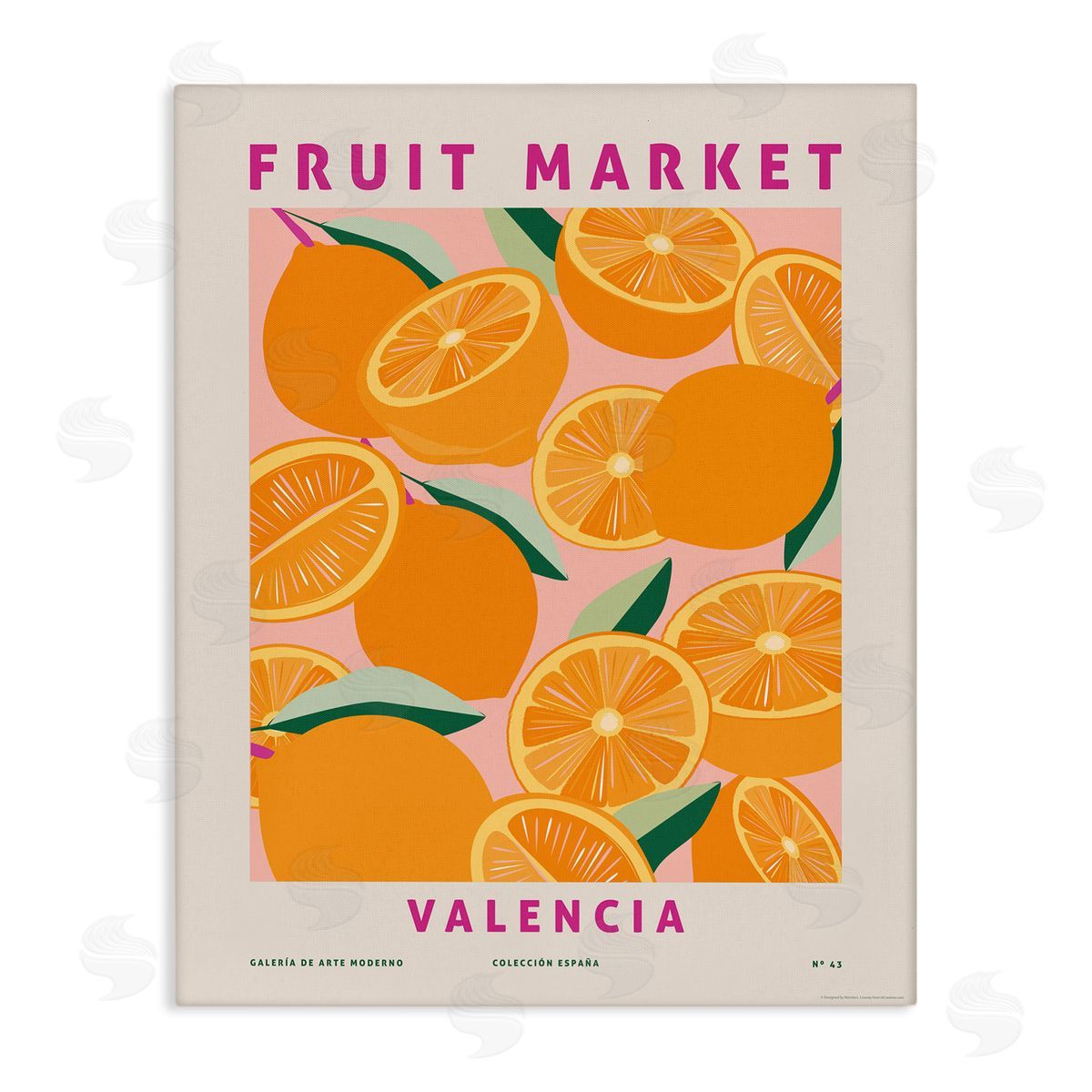 Fruit Market Oranges Canvas Wall Art, Home Decor by Reinders