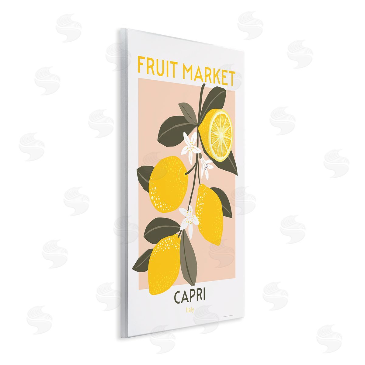 Fruit Market Lemon Branch Wood Plaque Wall Art, Home Decor by Reinders
