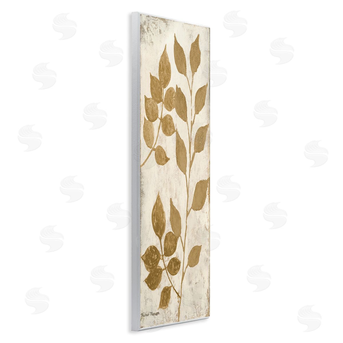 Natural Leaves Overlap Wood Plaque Wall Art, Home Decor by Michael Marcon
