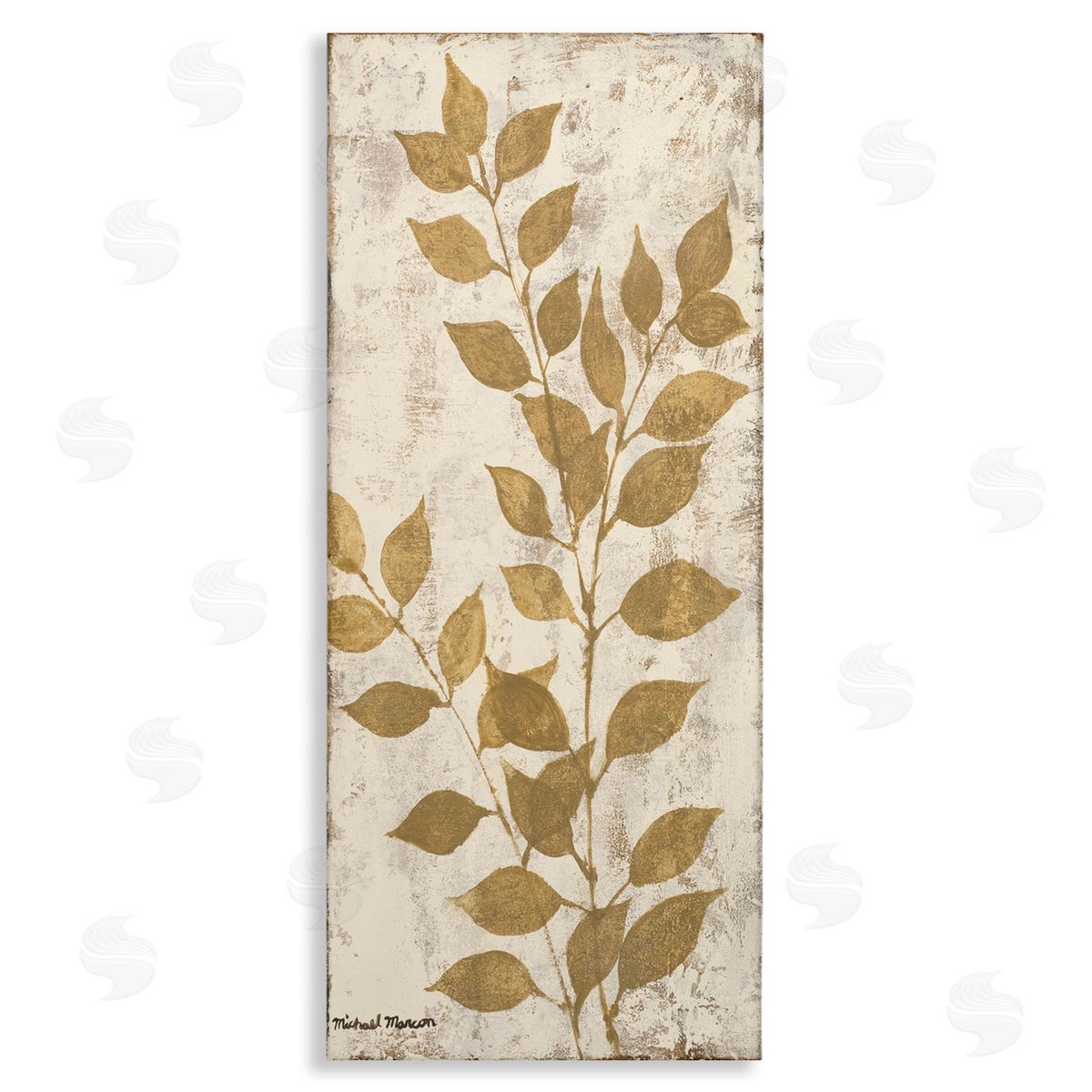 Natural Leaves Impression Canvas Wall Art, Home Decor by Michael Marcon