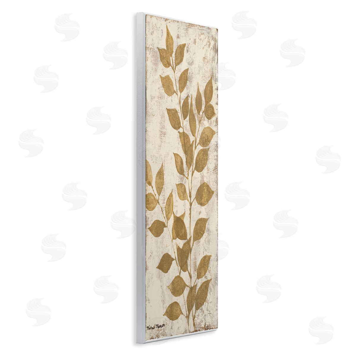 Natural Leaves Impression Wood Plaque Wall Art, Home Decor by Michael Marcon