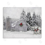 Lori Deiter | Snowy Barn & Horses
