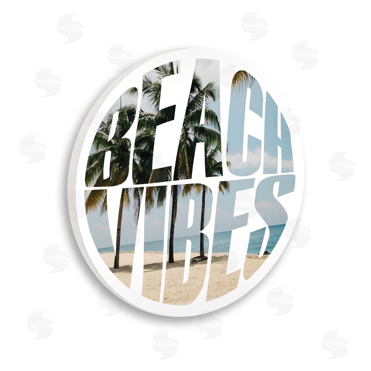 Susan Ball Beach Vibes Typography Wooden Wall Plaque Art Print