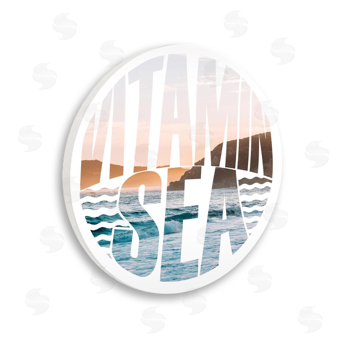 Susan Ball Vitamin Sea Typography Wooden Wall Plaque Art Print