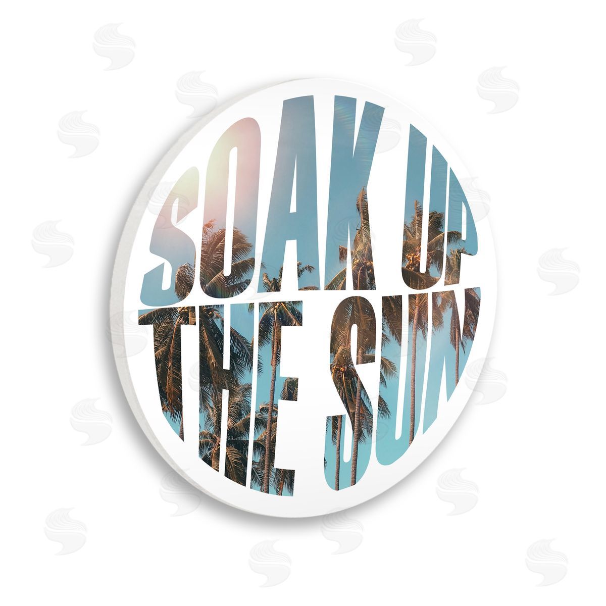 Susan Ball Soak Up Sun Typography Wooden Wall Plaque Art Print