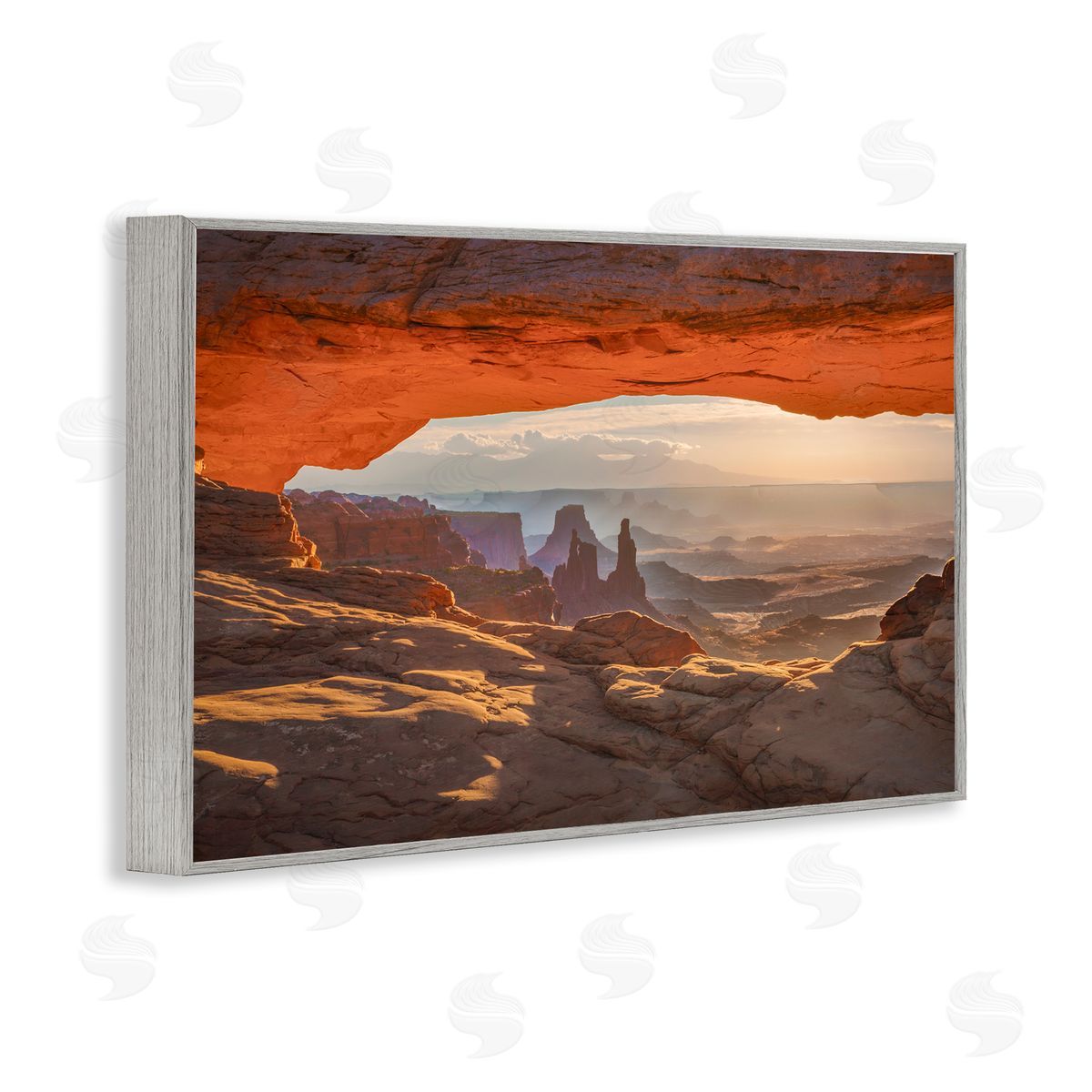 Under Canyon Rocks View Grey Frame Print Wall Art, Home Decor by Marty Hulsebos