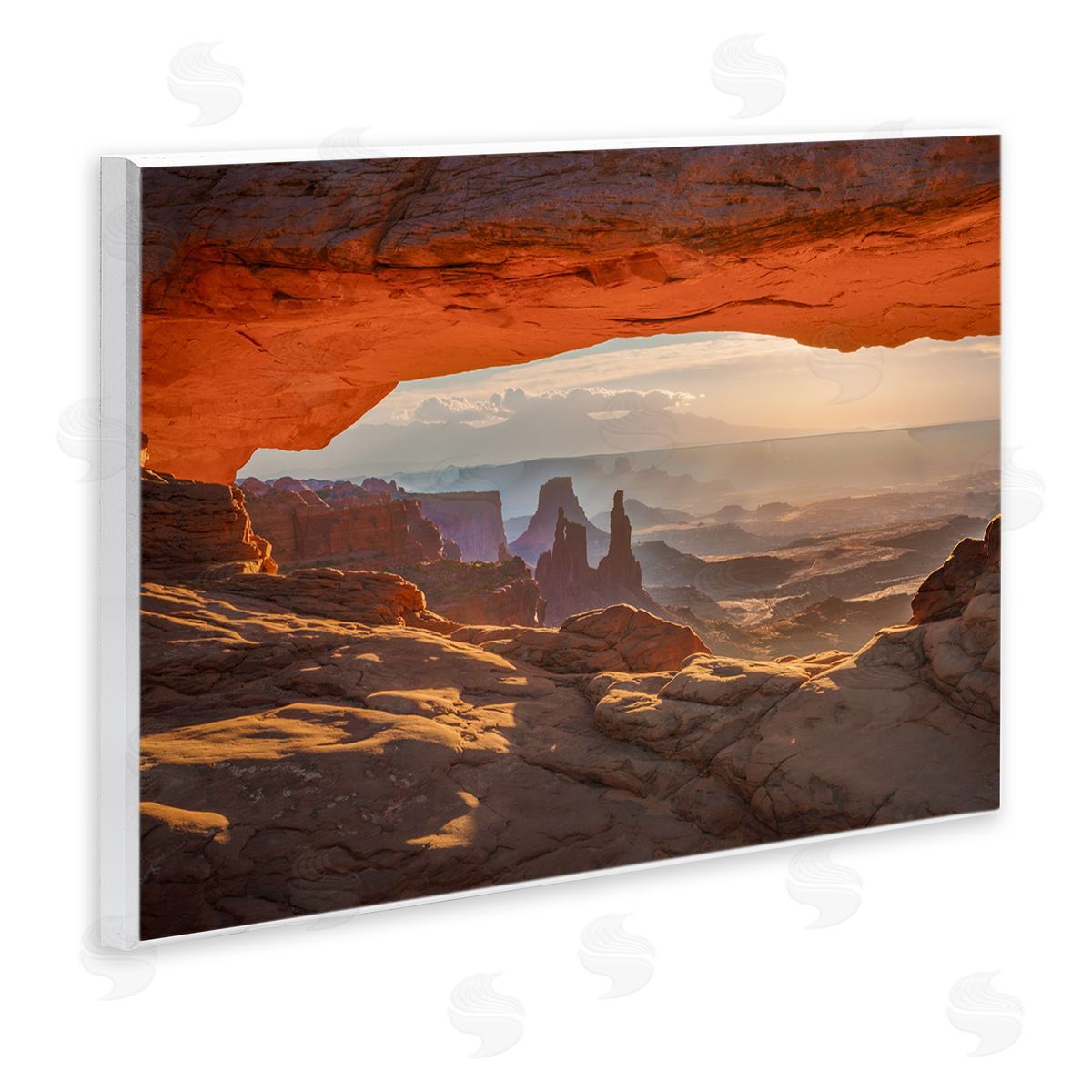 Under Canyon Rocks View Wood Plaque Wall Art, Home Decor by Marty Hulsebos