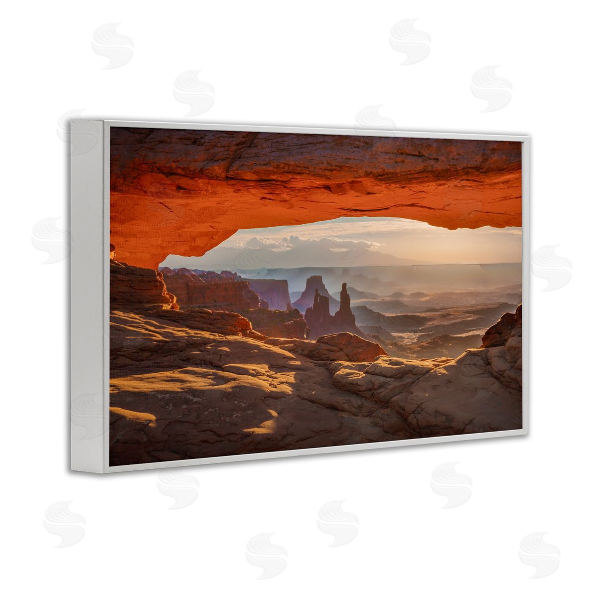 Under Canyon Rocks View White Frame Print Wall Art, Home Decor by Marty Hulsebos