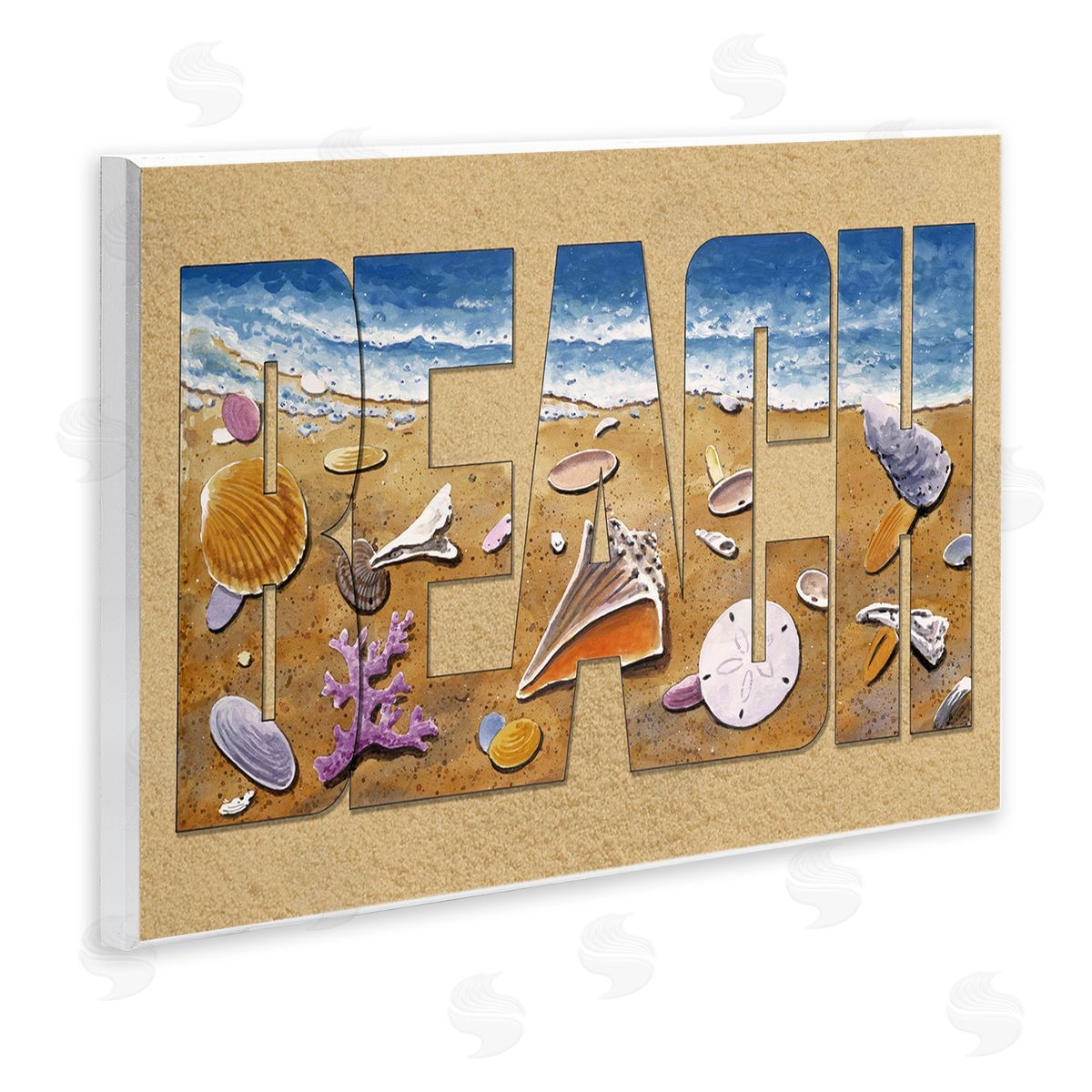 Outlined Beach Letters Wood Plaque Wall Art, Home Decor by Art Brands Holdings, LLC