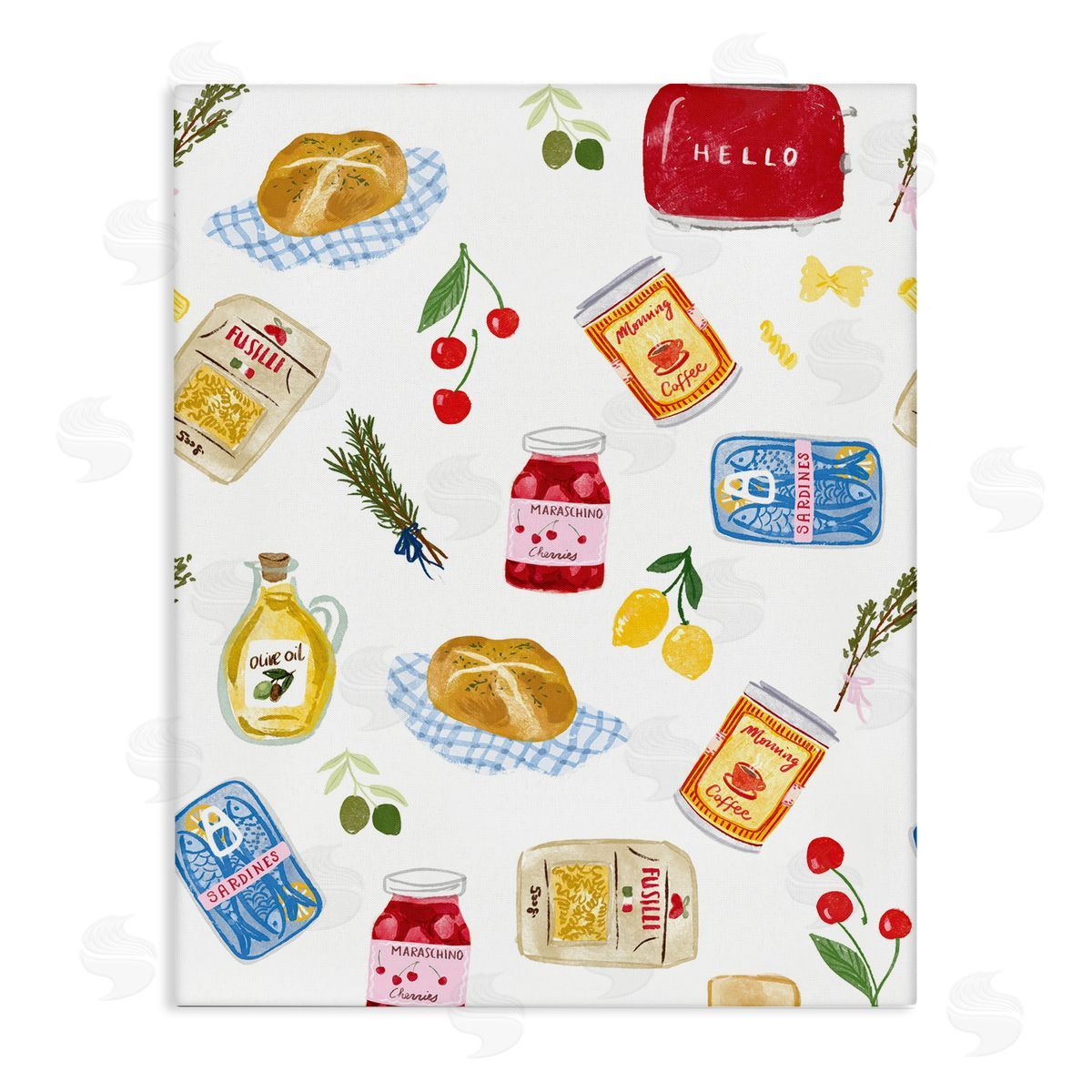 Delicate Kitchen Delights Canvas Wall Art, Home Decor by Ilis Avilés