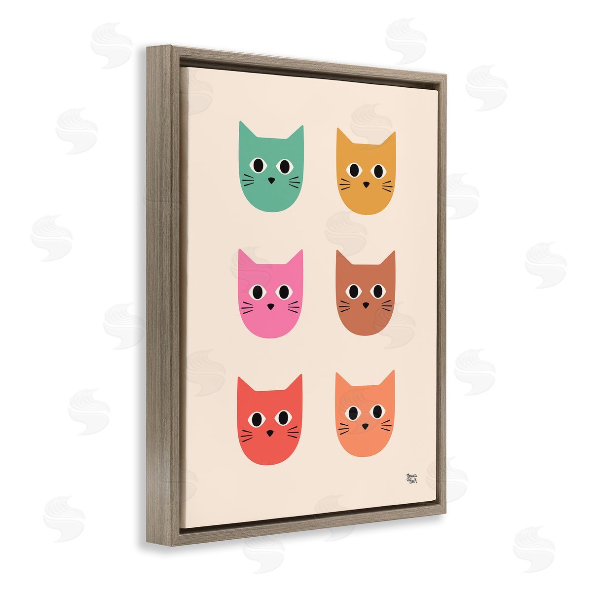 Jessica Beck | Colorful Cat Faces