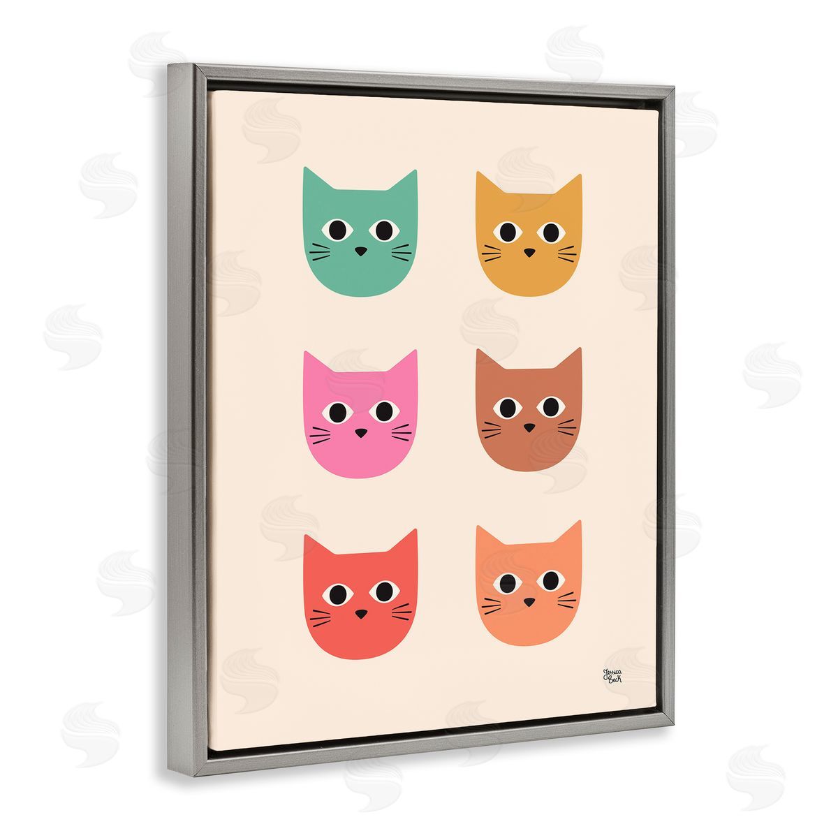 Jessica Beck | Colorful Cat Faces