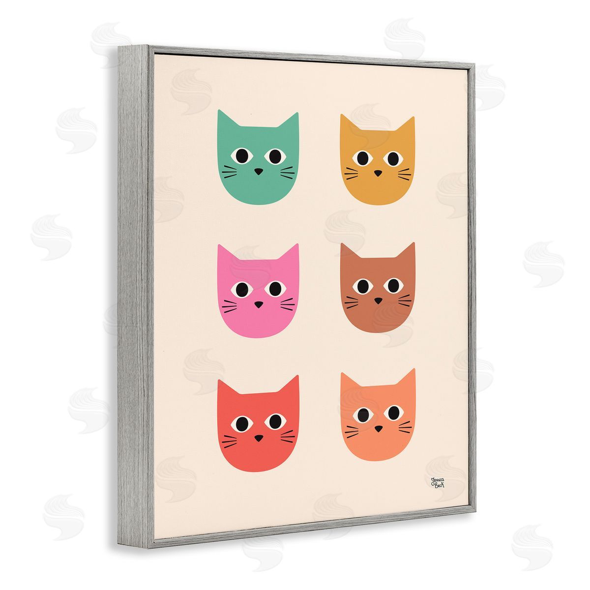 Jessica Beck | Colorful Cat Faces