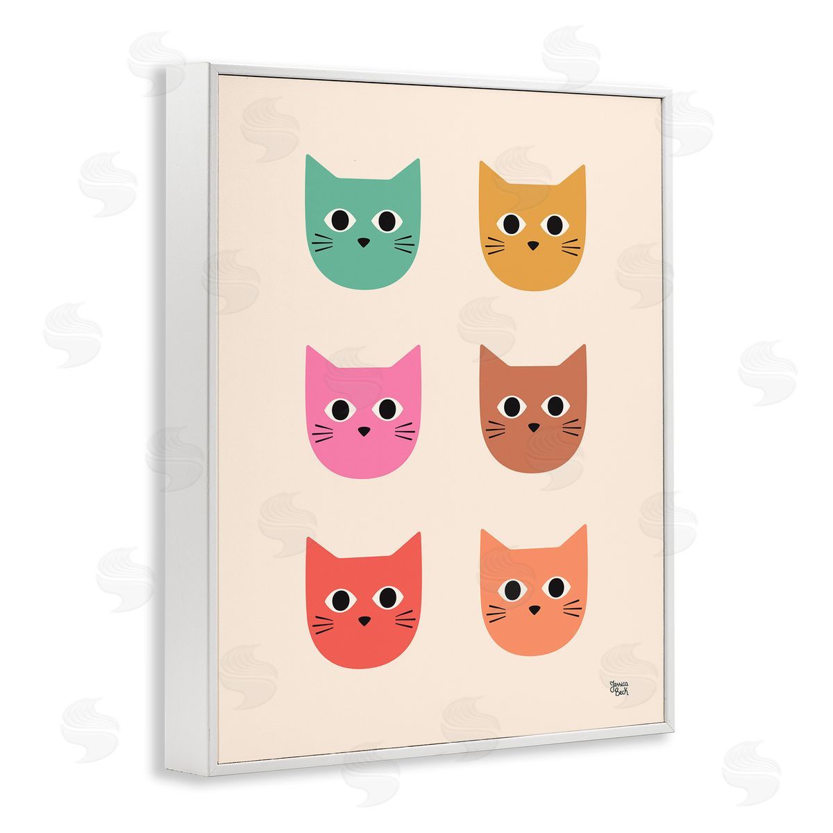 Jessica Beck | Colorful Cat Faces