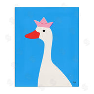 Jessica Beck | Crowned Goose on Blue
