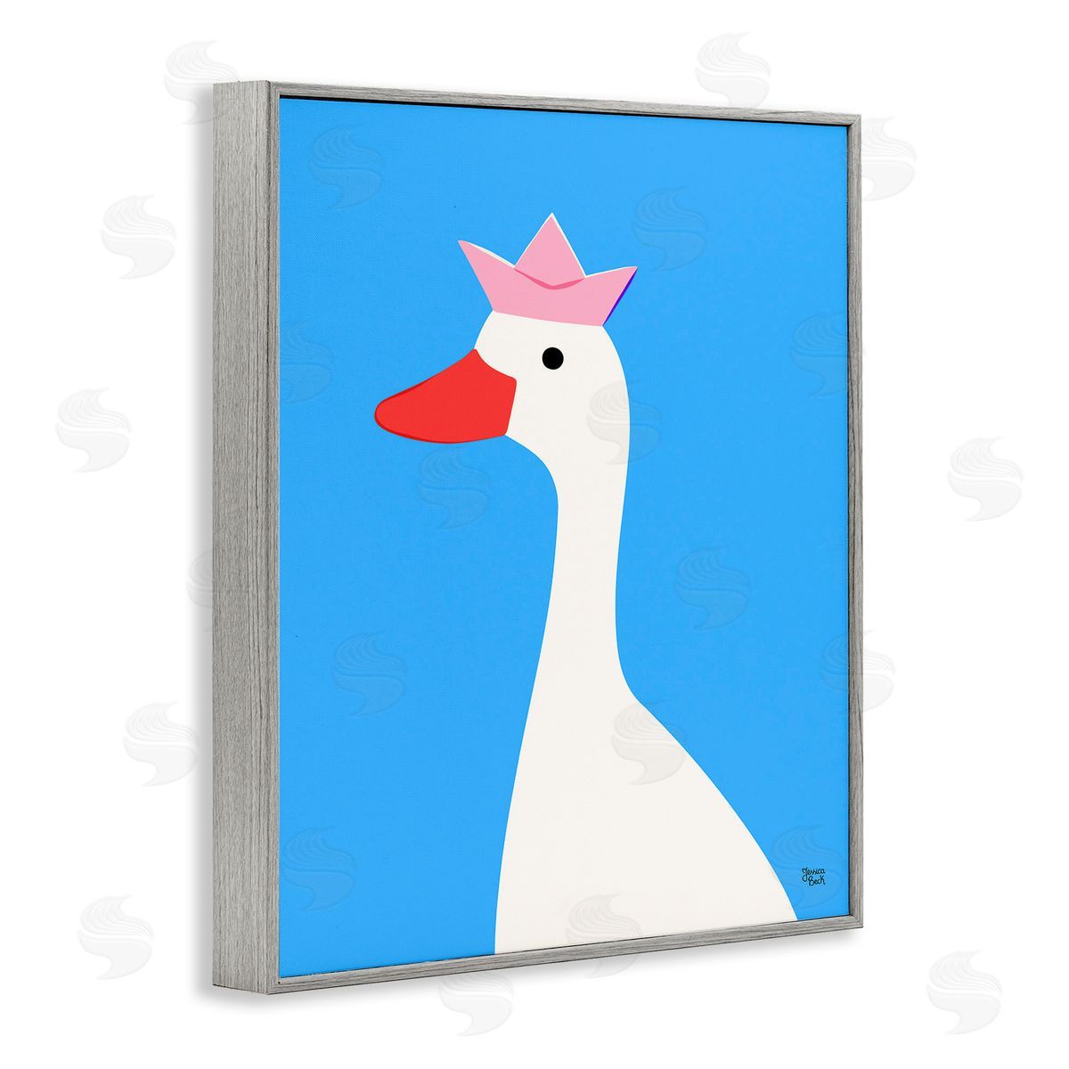 Jessica Beck | Crowned Goose on Blue