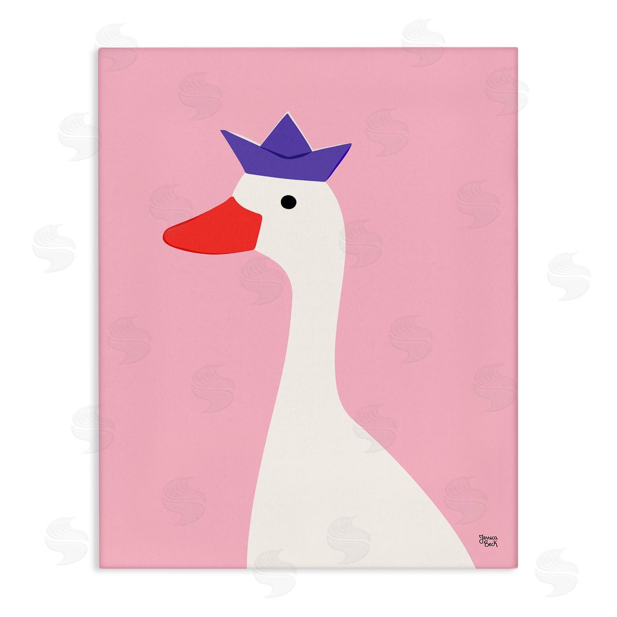 Jessica Beck | Crowned Goose on Pink
