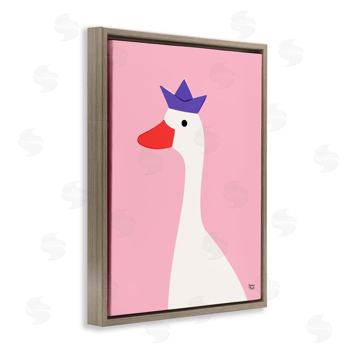 Jessica Beck | Crowned Goose on Pink