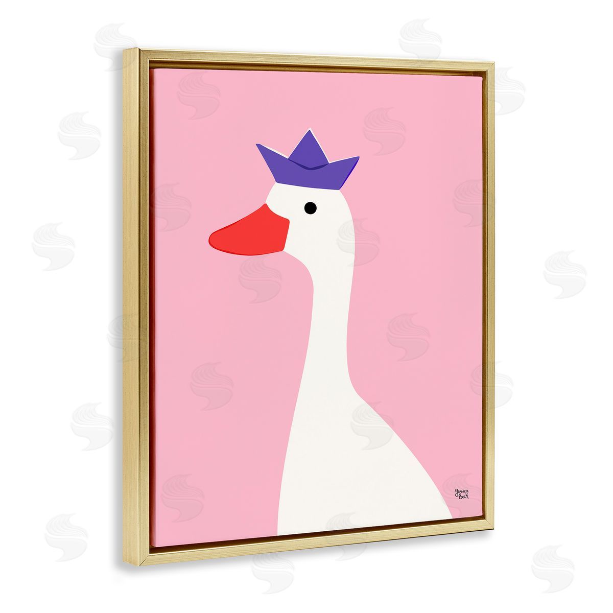 Jessica Beck | Crowned Goose on Pink