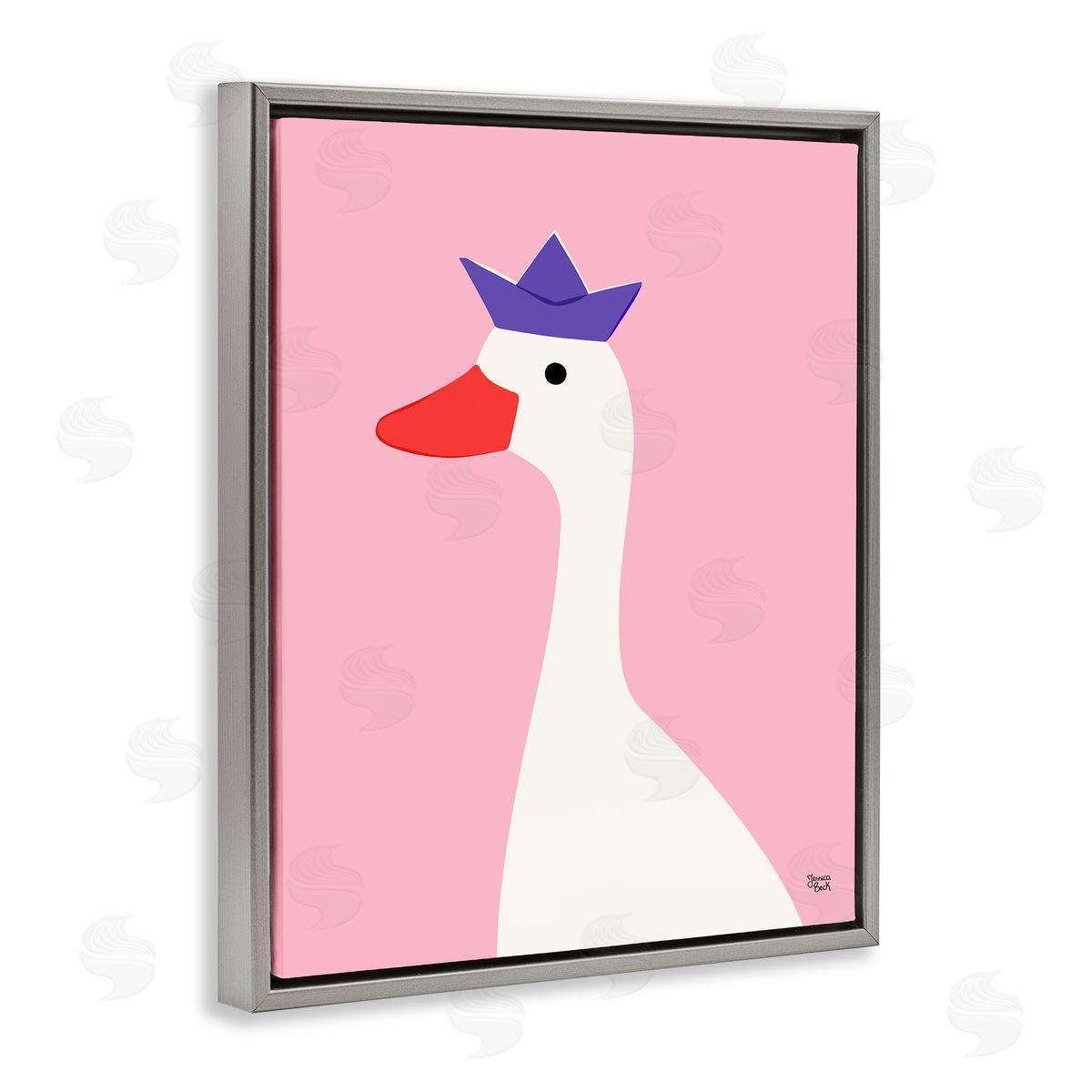 Jessica Beck | Crowned Goose on Pink