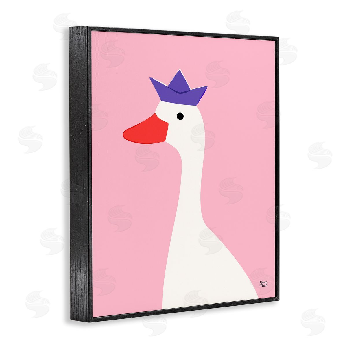 Jessica Beck | Crowned Goose on Pink