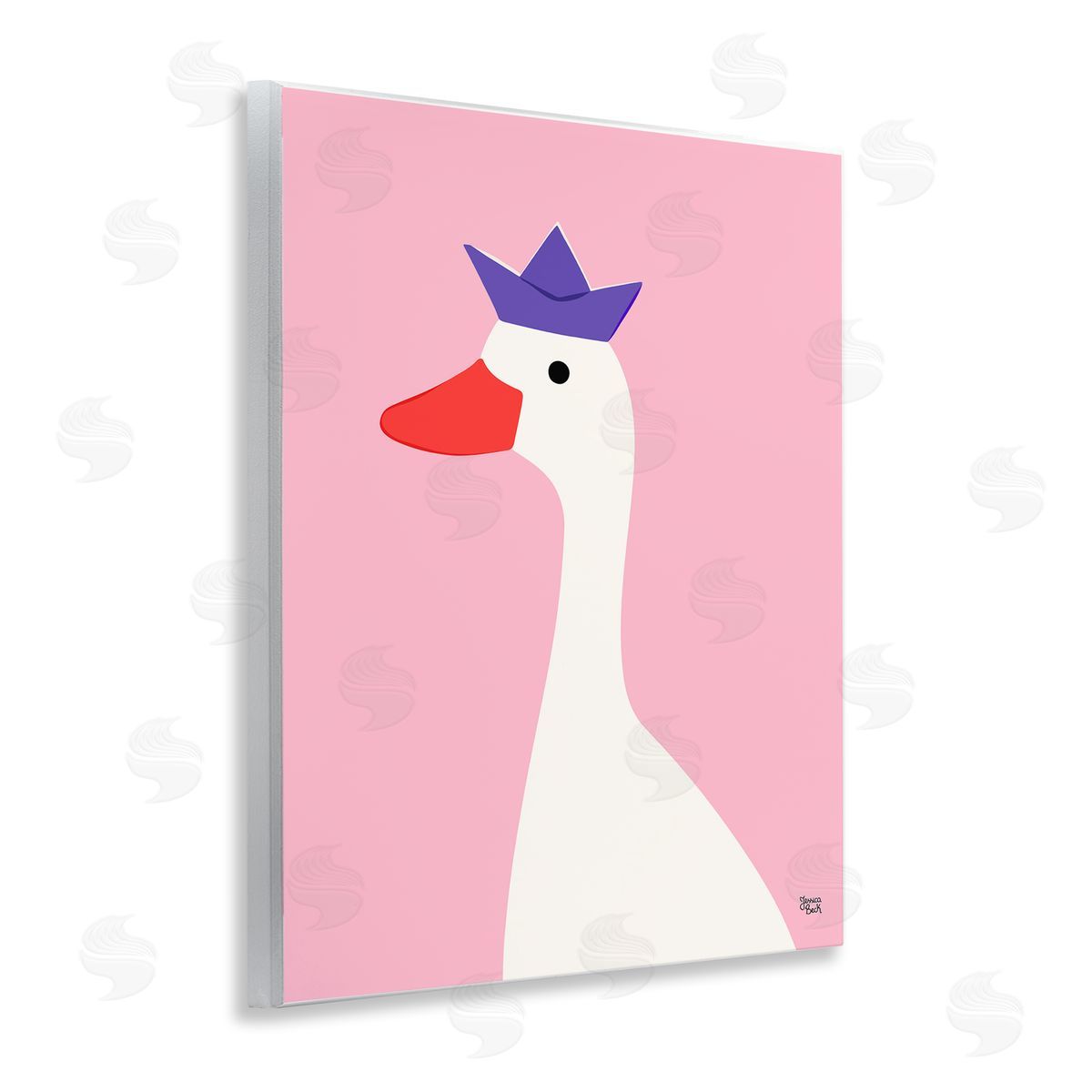 Jessica Beck | Crowned Goose on Pink