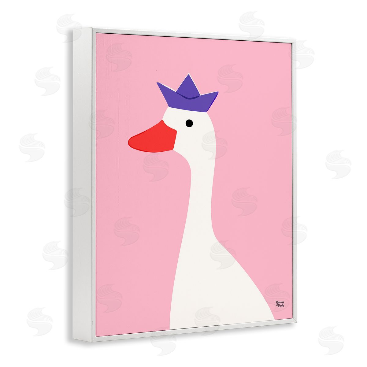 Jessica Beck | Crowned Goose on Pink