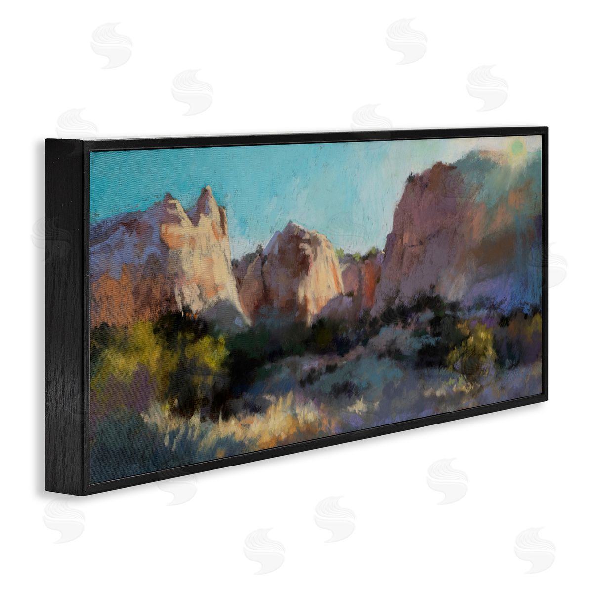 Desert Cliffs Valley Black Frame Print Wall Art, Home Decor by Christine Debrosky