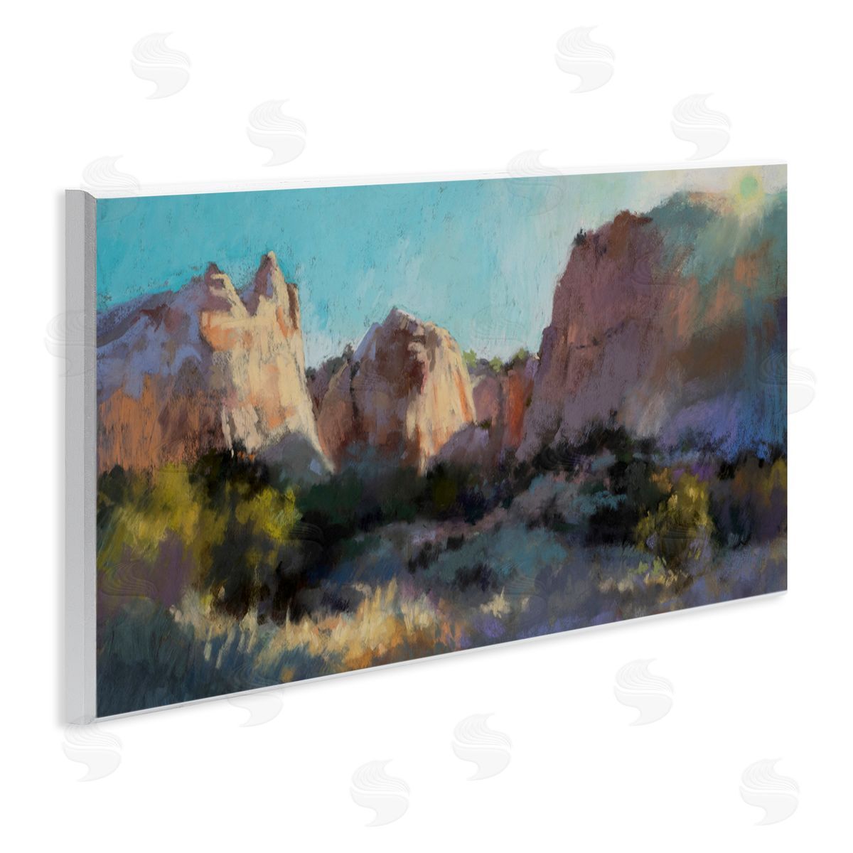 Desert Cliffs Valley Wood Plaque Wall Art, Home Decor by Christine Debrosky