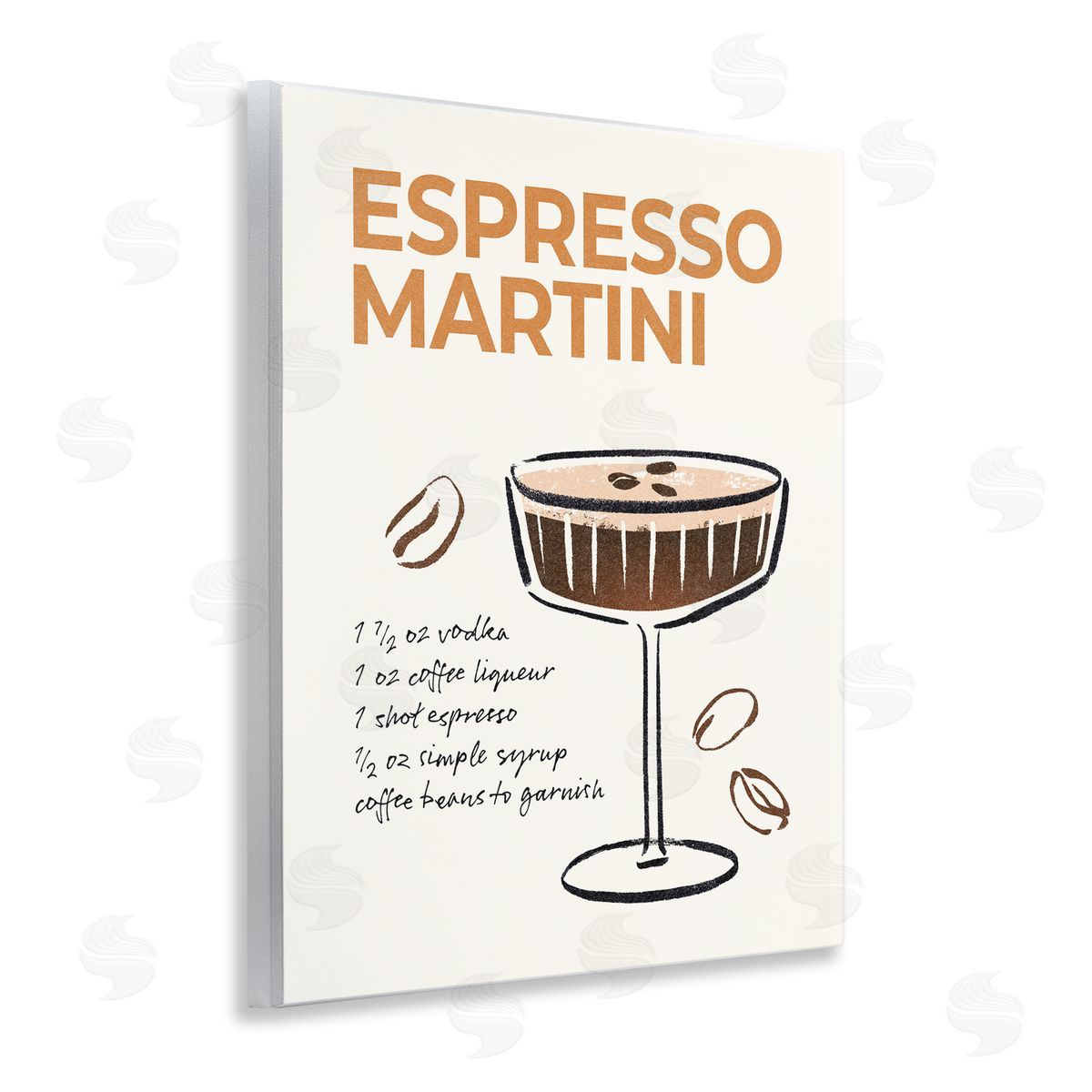 Espresso Martini Recipe Wood Plaque Wall Art, Home Decor by Victoria Barnes