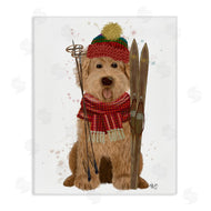 Fab Funky | Dog with Winter Skis