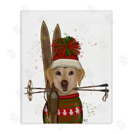 Fab Funky | Yellow Labrador Skiing