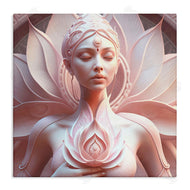 Shambhala Light Visionary Art | Spiritual Lotus Woman Statue