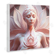 Shambhala Light Visionary Art | Spiritual Lotus Woman Statue
