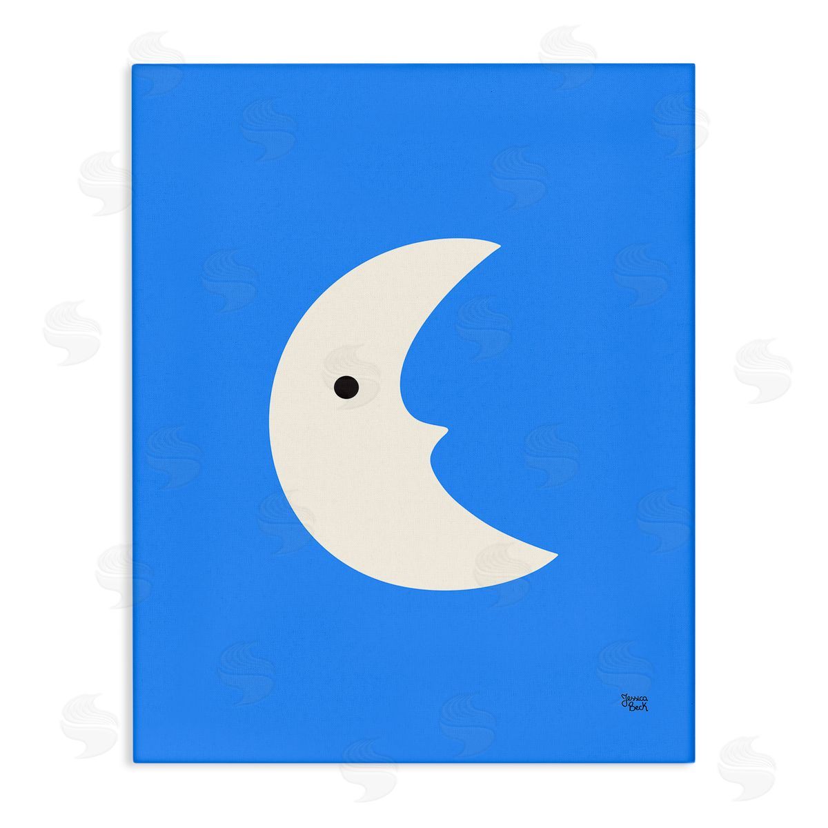 Jessica Beck | Blue Crescent Moon Face