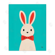 Jessica Beck | Rabbit & Bowtie on Turquoise