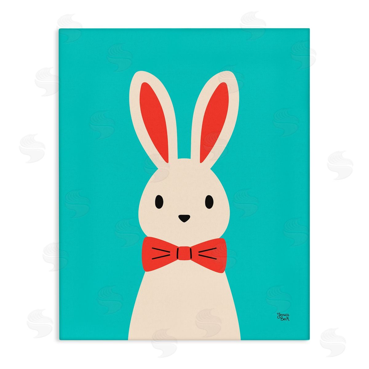 Jessica Beck | Rabbit & Bowtie on Turquoise