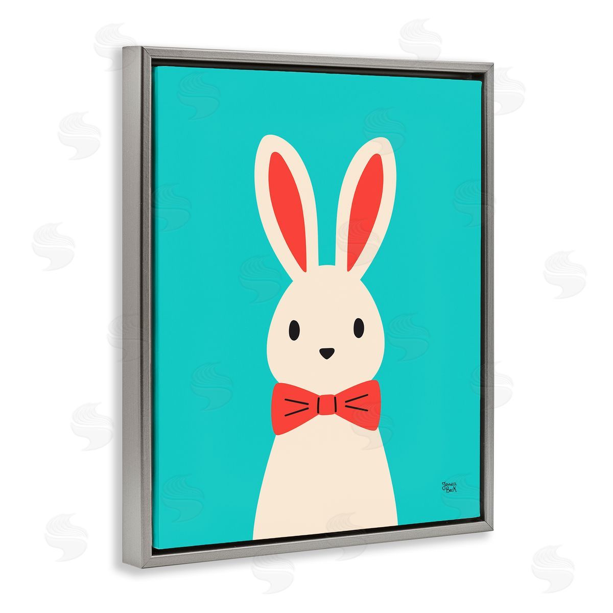 Jessica Beck | Rabbit & Bowtie on Turquoise