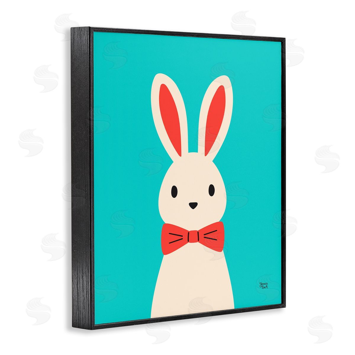 Jessica Beck | Rabbit & Bowtie on Turquoise