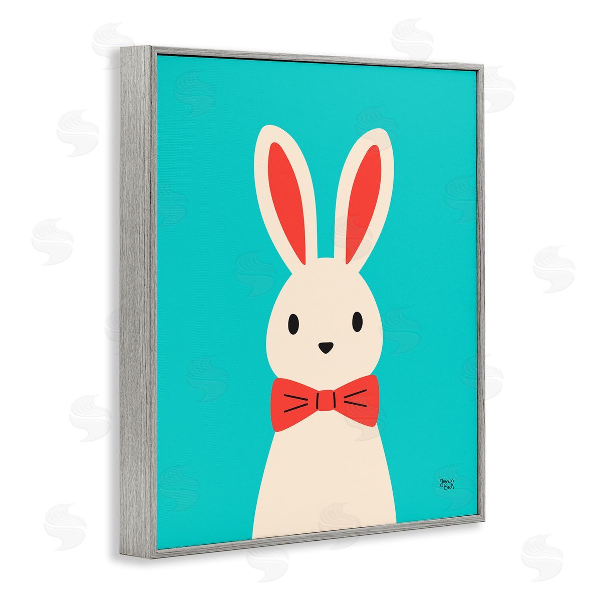 Jessica Beck | Rabbit & Bowtie on Turquoise