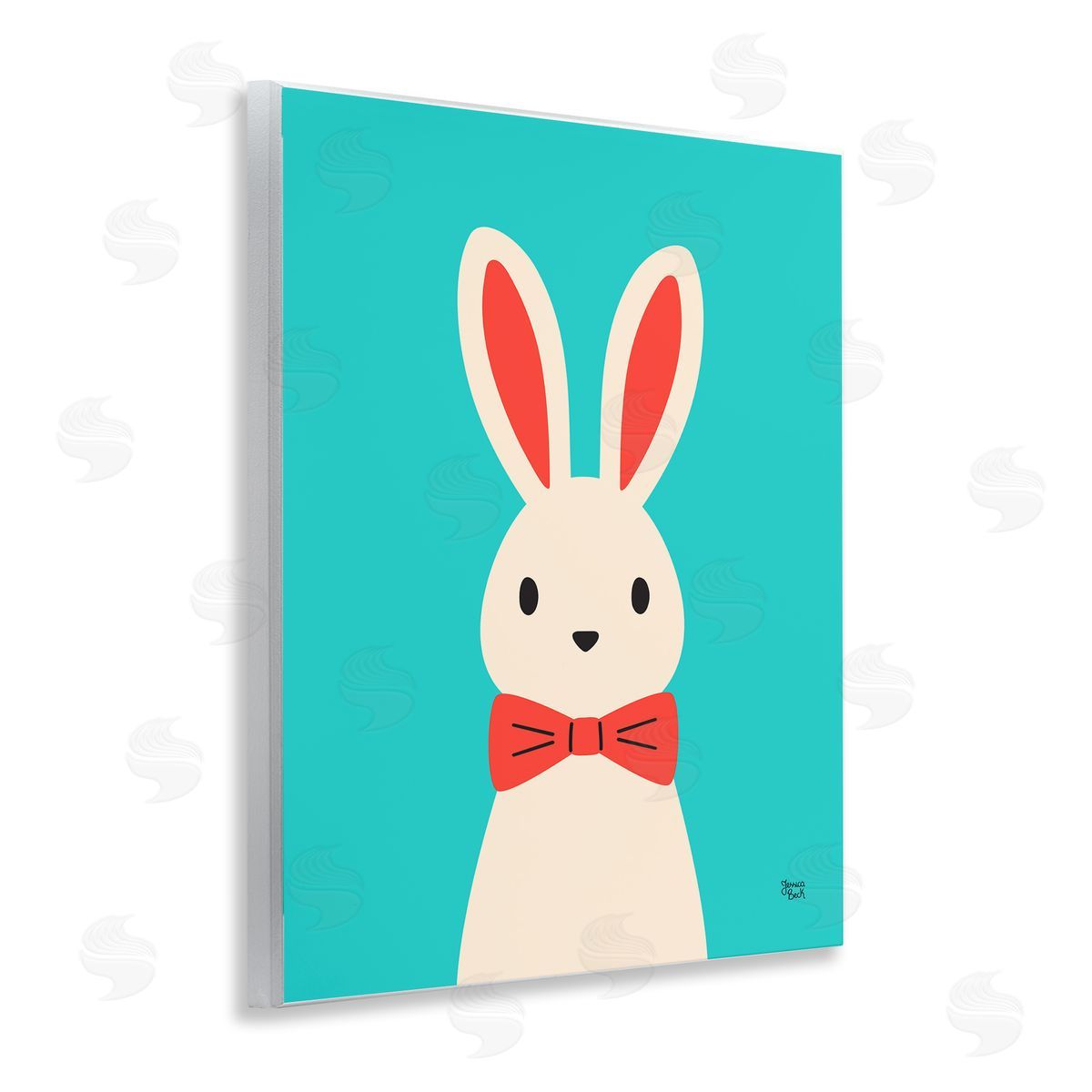 Jessica Beck | Rabbit & Bowtie on Turquoise