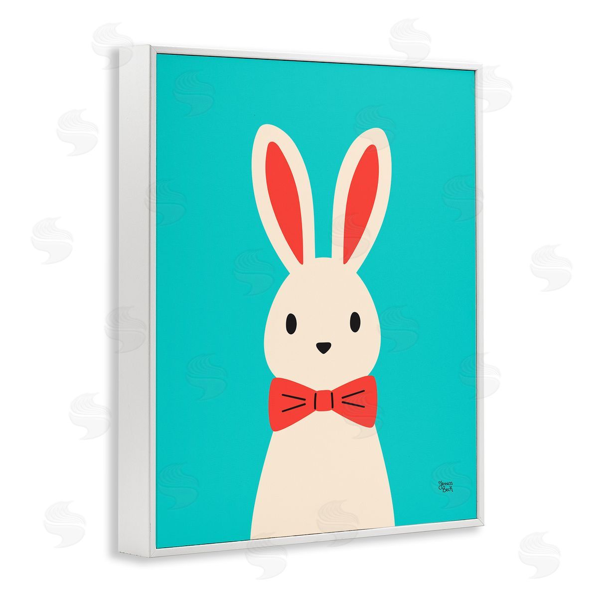 Jessica Beck | Rabbit & Bowtie on Turquoise