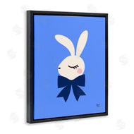 Jessica Beck | Rabbit with Ribbon on Blue