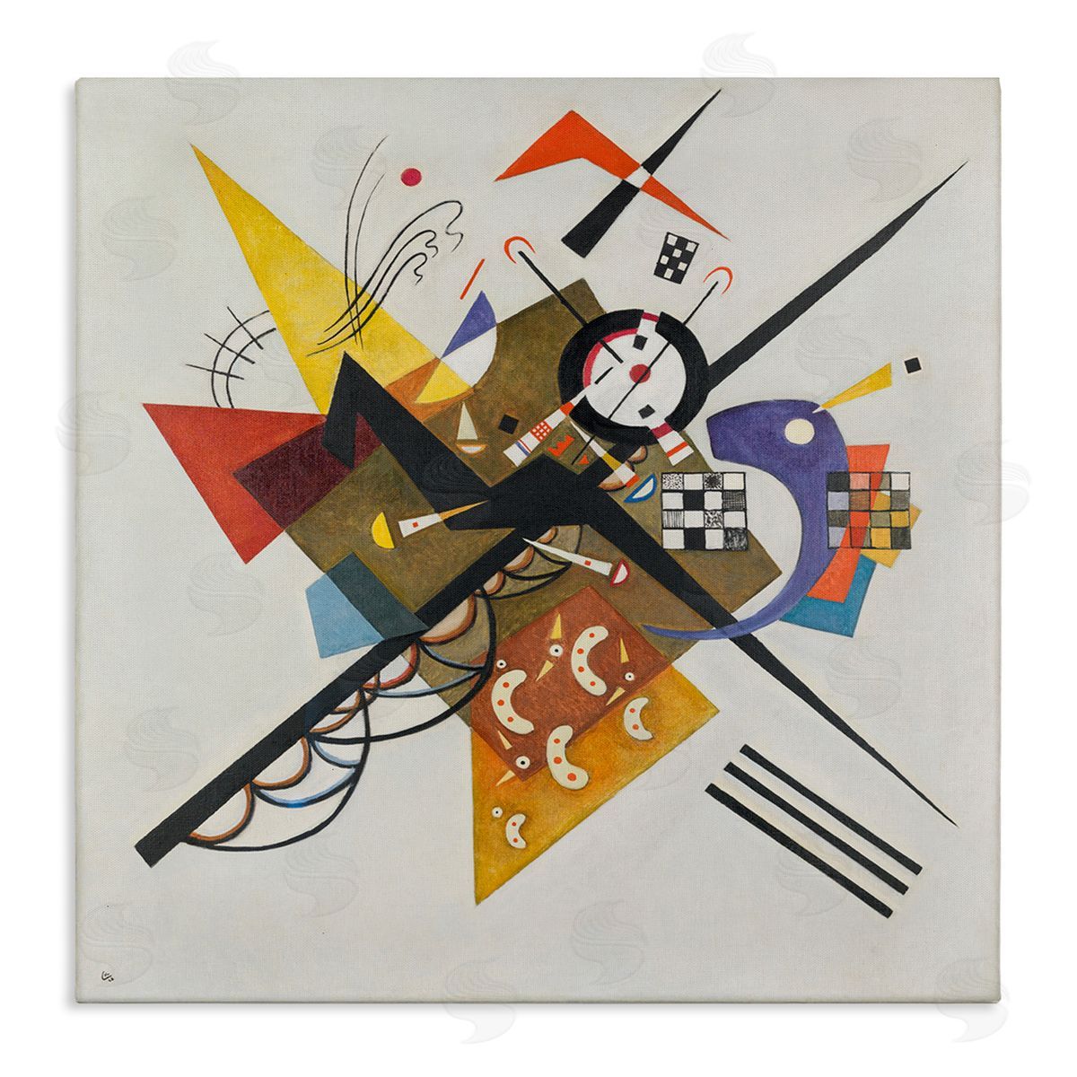 Kandinsky Painting on White Canvas Wall Art, Home Decor by one1000paintings