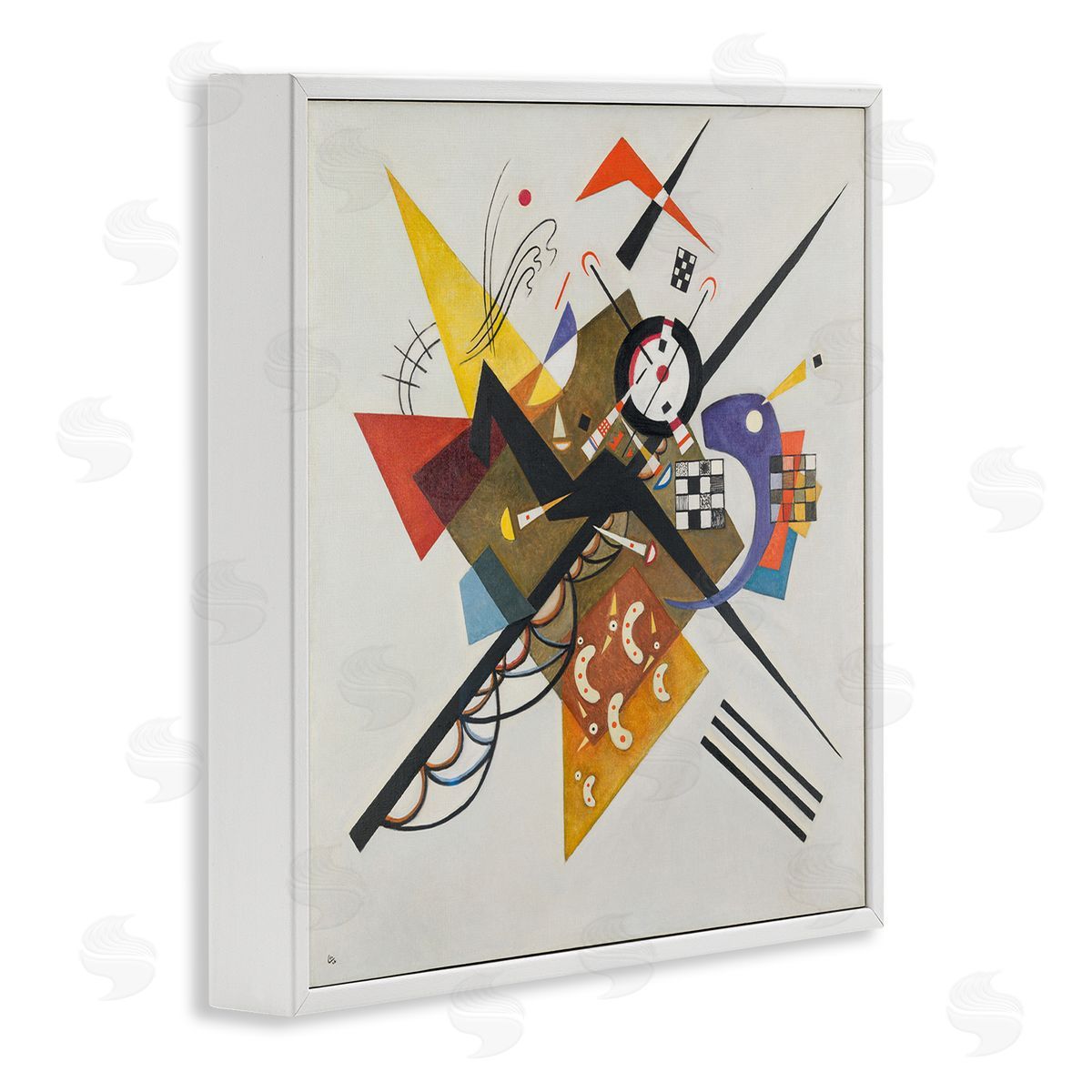 Kandinsky Painting on White White Frame Print Wall Art, Home Decor by one1000paintings