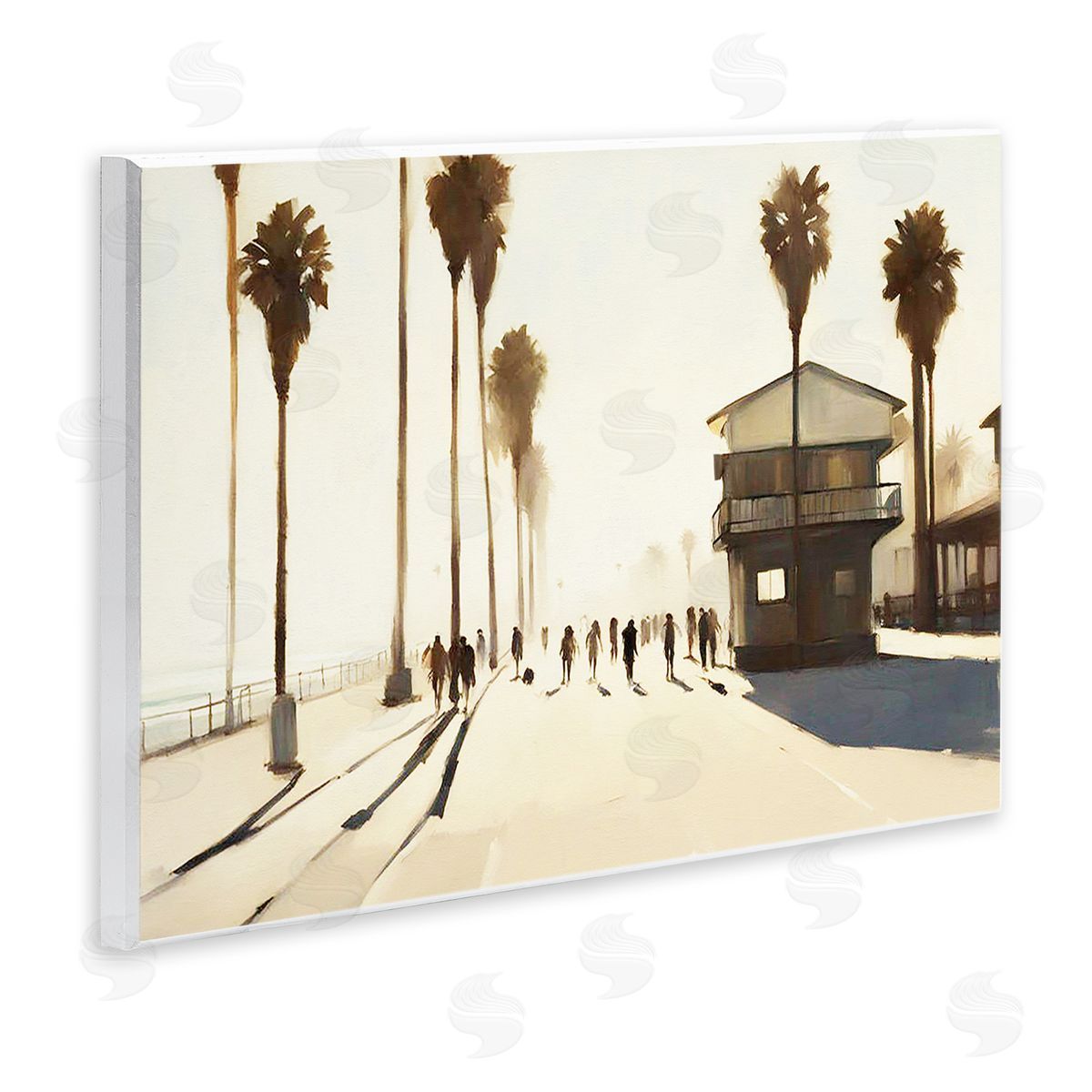 Tropical Afternoon Shadows Wood Plaque Wall Art, Home Decor by Noah Bay