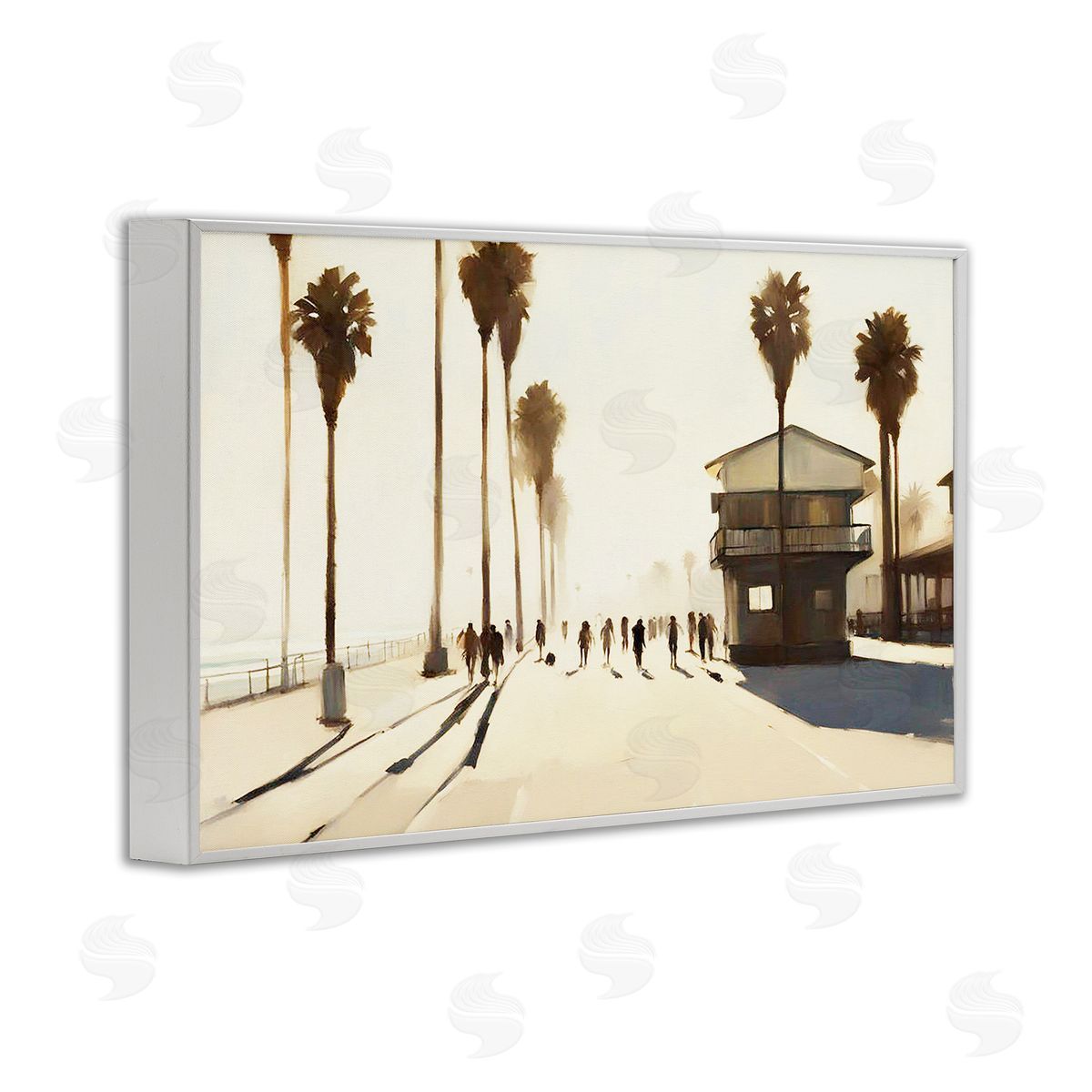Tropical Afternoon Shadows White Frame Print Wall Art, Home Decor by Noah Bay