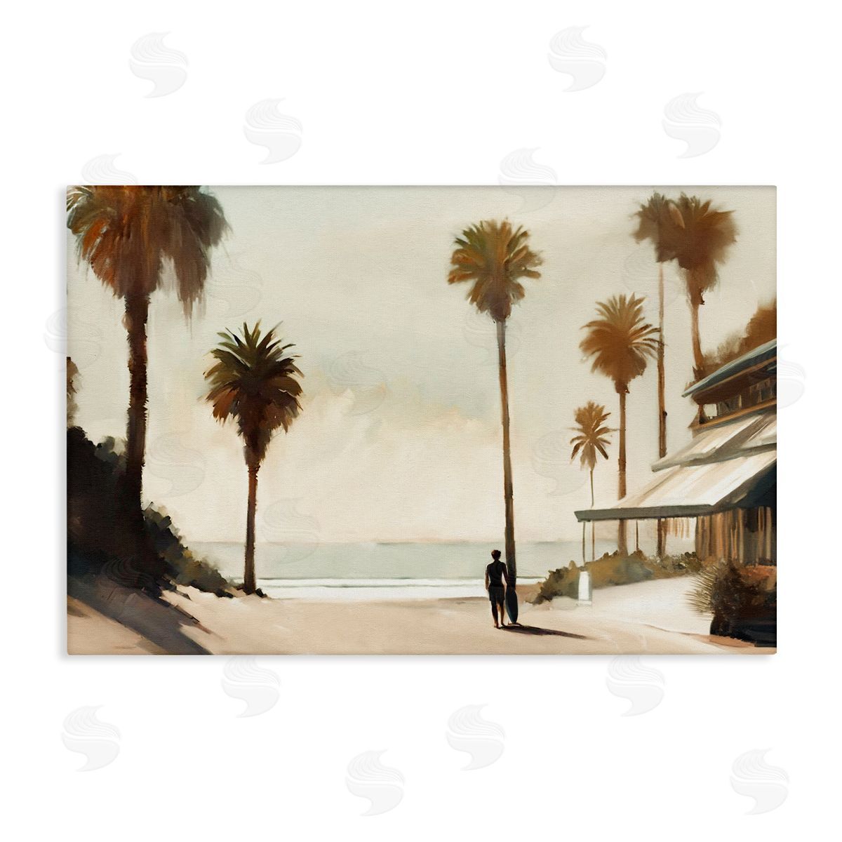 Tropical Café Del Mar Canvas Wall Art, Home Decor by Noah Bay