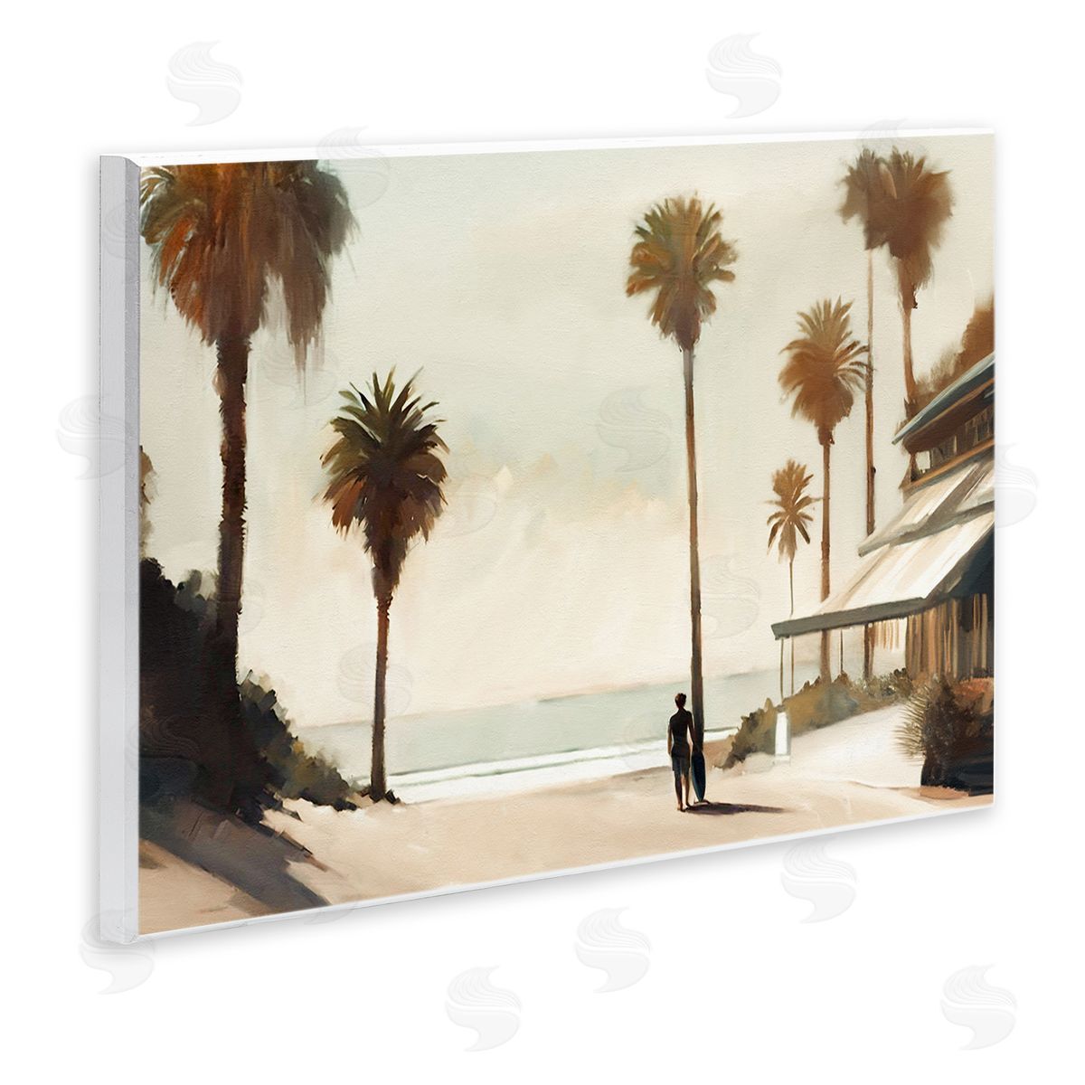 Tropical Café Del Mar Wood Plaque Wall Art, Home Decor by Noah Bay